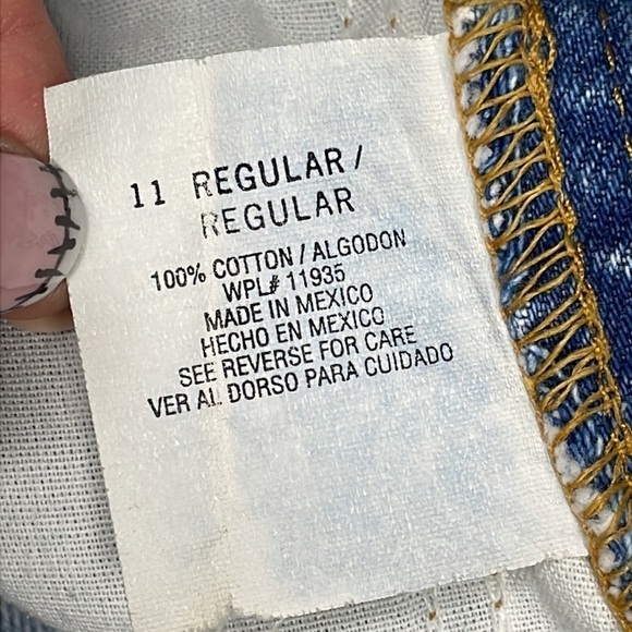 Rare Vintage Zonz High Rise Mom Jeans Rigid Denim Wide Leg Sz 11 - Picture 12 of 13